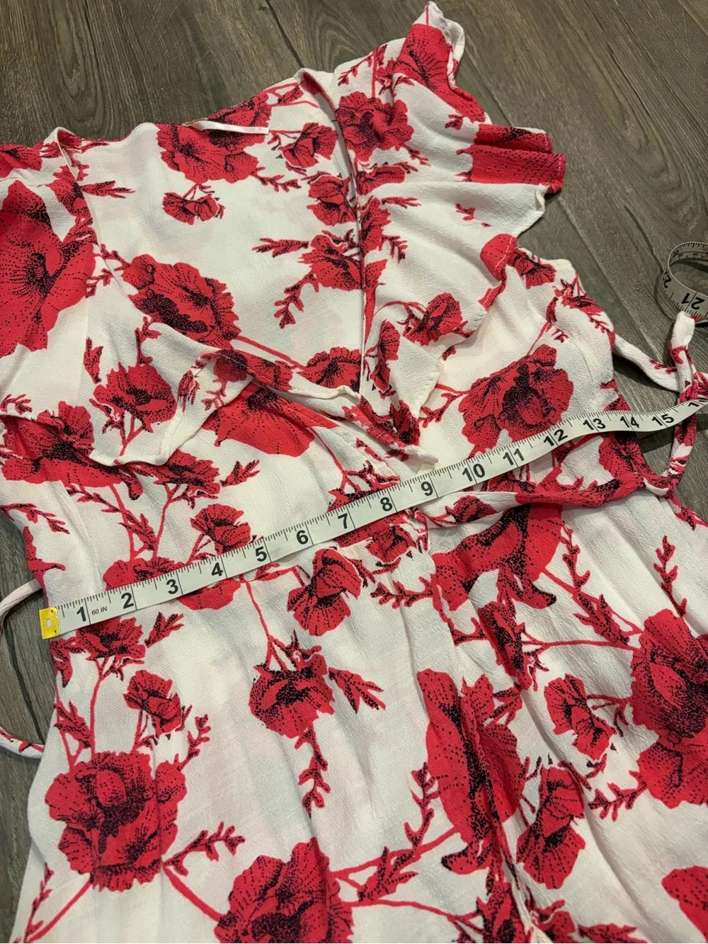 Free People French Quarter Floral Print Mini Wrap Dress Womens Sz S Boho Beach